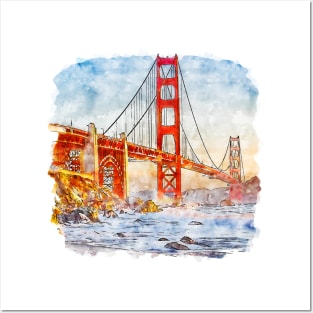 Golden gate bridge San Francisco Posters and Art